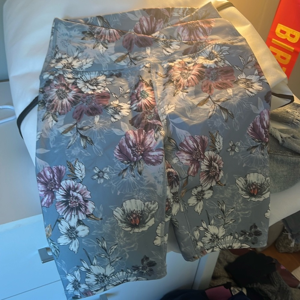 Reebok size medium floral biker shorts. Worn a handful of times.
